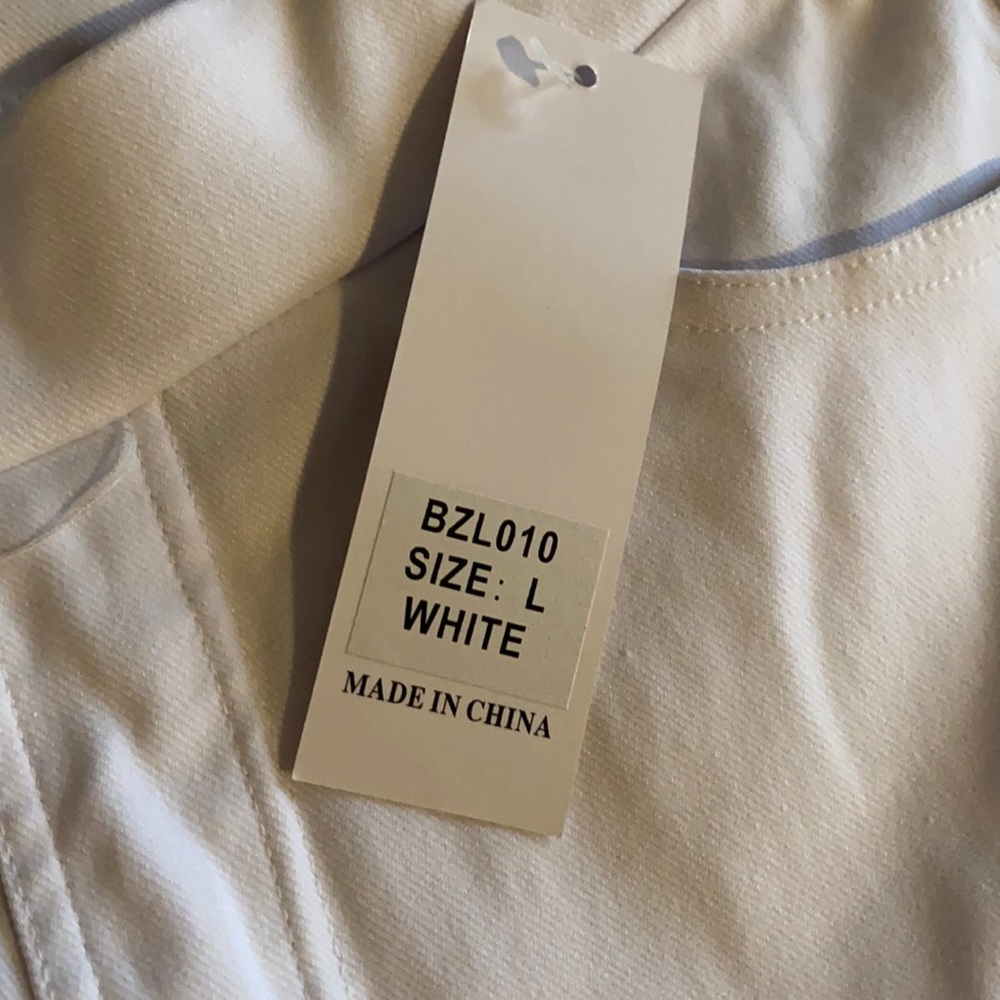 NWT white stretch jegging L